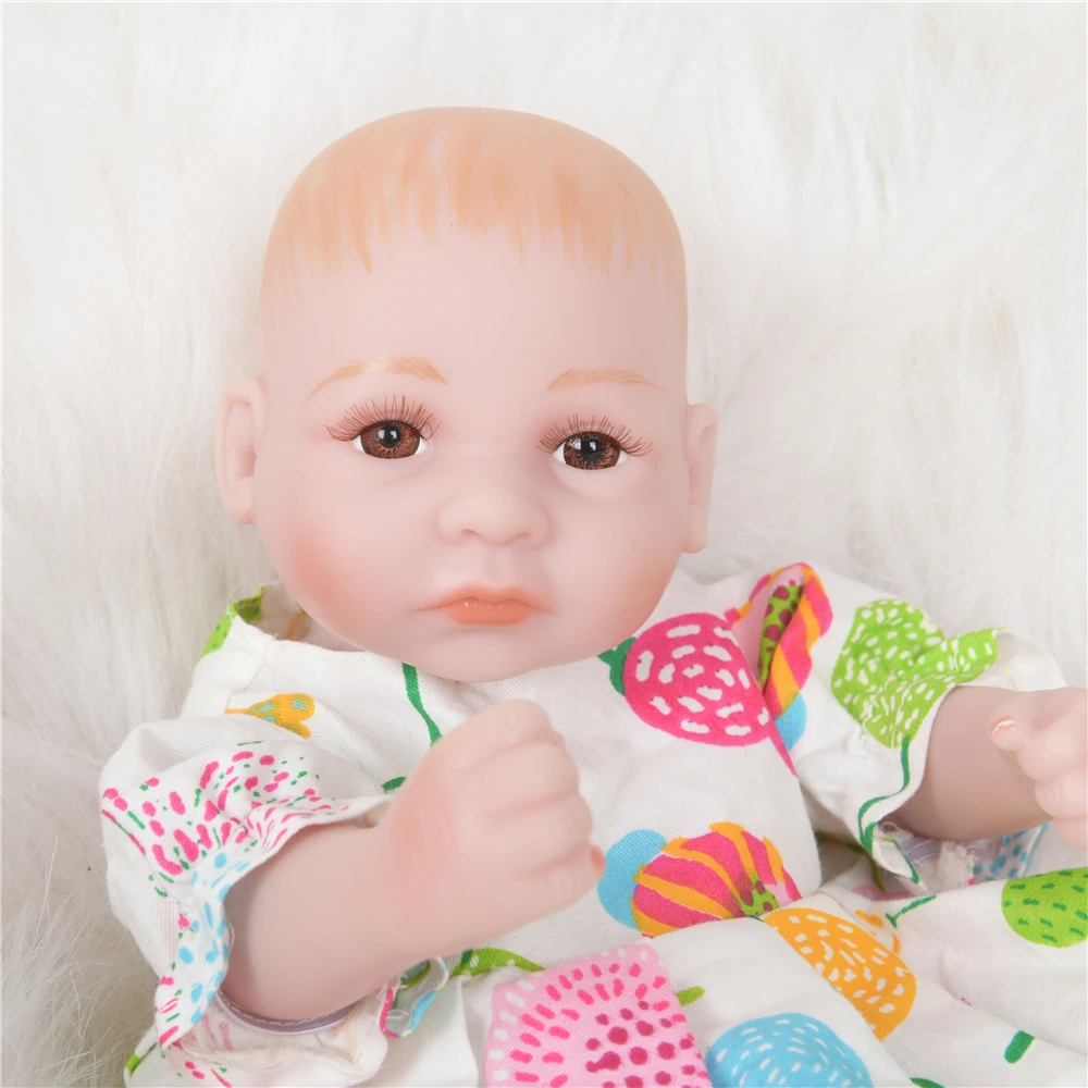 25 см прекрасная кукла Reborn Preemie Bebe полностью силиконовая для новорожденных