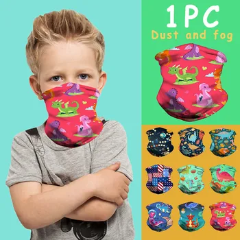 

1pcs Children's Print Face Mask Protectio Neck Windproof Sunscreen Outdoor Scarf Fashion Cycling Face Mask Quickly-dry Masque