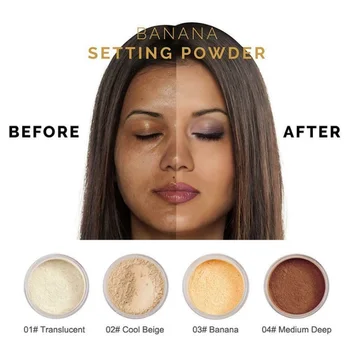 

Four Color Translucent Loose Setting Face Powder Makeup Foundation Smooth Full Size Long-lasting Oil Control Concealer