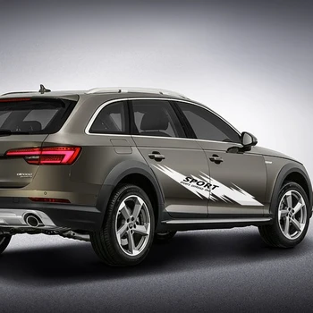 

2pcs 210cmx77cm Car Stickers Side Skirt Long Stripe Auto DIY Funny Decals Car Styling Vinyl Film Stickers Tuning Car Accessories