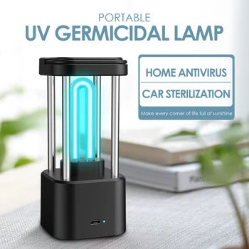 

Mini Portable UV Germicidal Lamp UV-C Light Ozone Disinfection Sterilizer Lamp Kill Mite for Car Home Ultraviolet Lamp