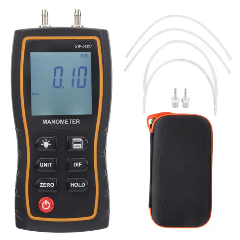 SW-512C Digital Manometer HVAC Pressure Gauge Differential Tester Tool | Инструменты