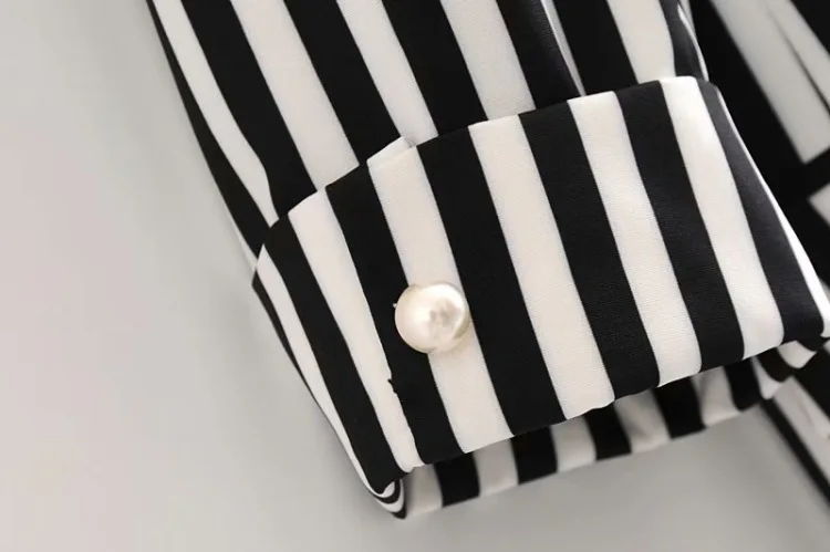 

Kd06 2019 Autumn Clothing New Style Elegant-Style Stripes Suit Jacket