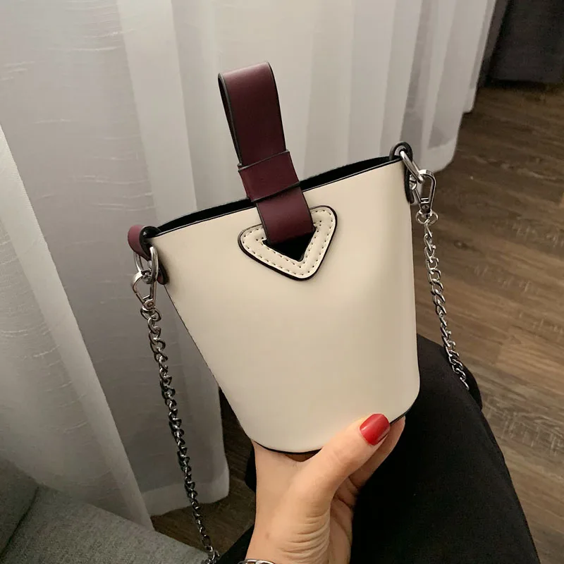 

French Small Bag Slung Versatile Mobile Handbag 2019 New Wave Fashion Single Shoulder Chain Leisure Bucket Bag