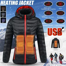 USB Батарея тепловая электрическая нагревательная куртка зимняя теплая толстовка с капюшоном пальто унисекс с длинными рукавами с капюшоном одежда для катания на лыжах Пешие прогулки