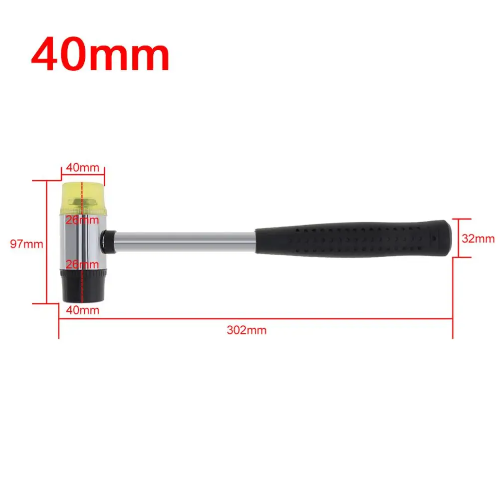 25mm 30mm 35mm 40mm Mini Hammer Double Faced Household Rubber Hammers Domestic Nylon Head Mallet Hand Tool for Jewelry/Craft/DIY 4