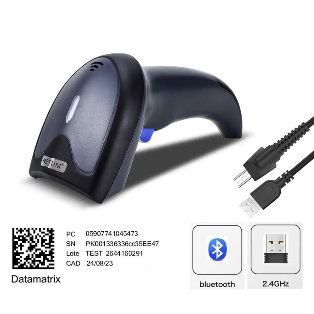 NETUM W8-X Bluetooth беспроводной 2D QR сканер штрих-кода(80 шт