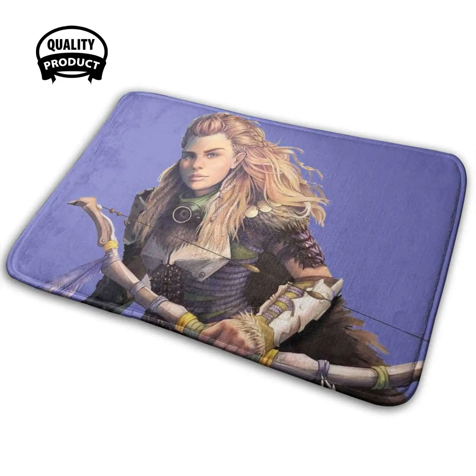 Aloy - Horizon Polet West Comodo Zerbino Tappeto Tappeto Cuscino Horizon Zero Dawn Rpg Open World Wilds Divieto West