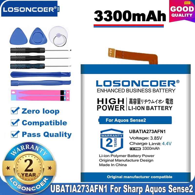 100 Original Losoncoer 3300mah Ubatia273afn1 Phone Battery For Sharp Aquos Sense2 Sense 2 Sh 08c Shv43 Sh M08 Sh O1lbatteries Mobile Phone Batteries Aliexpress