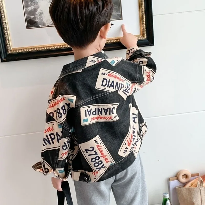 Toddler Boy Jacket Spring and Autumn Jacket New Children Clothing for 1-10 Years Old Korean Fashion Casual Jean