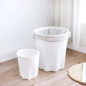 

2020 Trash Bin Simple Large Capacity Kitchen Garbage Can Home Storage Bucket Bathroom Accessories Waste Bin Portable Dustbin