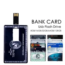 Usb флеш-накопитель 4 ГБ, 8 ГБ, 16 ГБ, 32 ГБ, 64 ГБ, 128 ГБ, usb флешка, кредитная карта, USB флеш-накопитель, супер тонкий флеш-накопитель,, бесплатный логотип на заказ