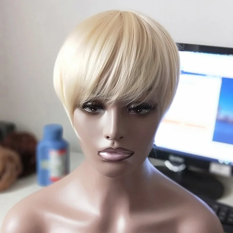 Draco Malfoy Cosplay Wig Short Blonde Heat Resistant Synthetic Hair Cosplay Costume Wigs + Wig Cap anime maid outfit