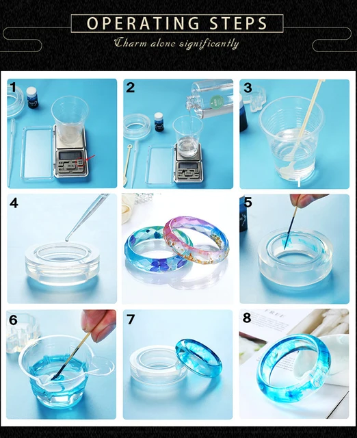 Résine époxy fournit des accessoires de résine pour la fabrication de  moules de bijoux artisanaux en résine de bricolage