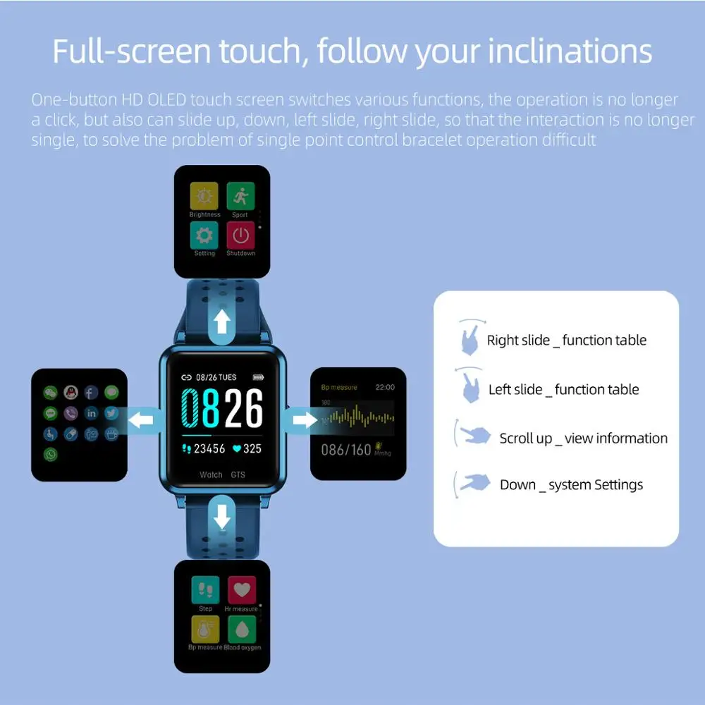 Reloj inteligente P8 с защитой от помех и повреждений, reloj inteligente с Bluetooth resistente al agua IP6