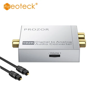 

Neoteck Grey Mini Digital to Analog Converter 192kHz DAC Support Volume Control Knob Optical Adapter Coaxial to RCA 3.5MM Jack