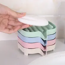  Bathroom Draining Soap Dish Drainage Soap Box Storage Box Kitchen Tub Sponge Storage Cup Rack Soap Holder Draining 1pc 