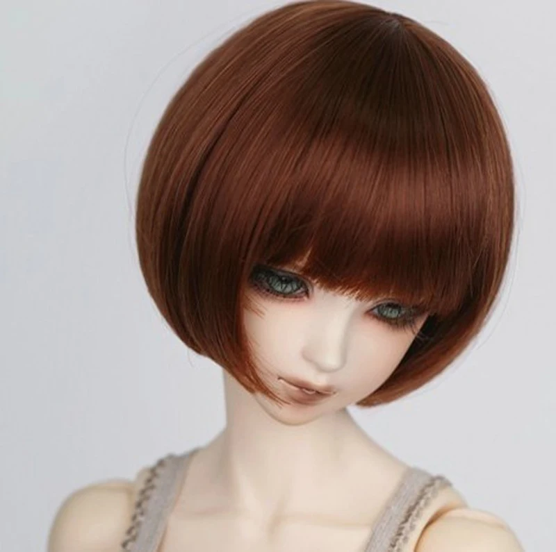 1/3 1/4 1/6 Bjd парик высокотемпературный короткий прямой провод Bjd парик SD для BJD кукольных волос