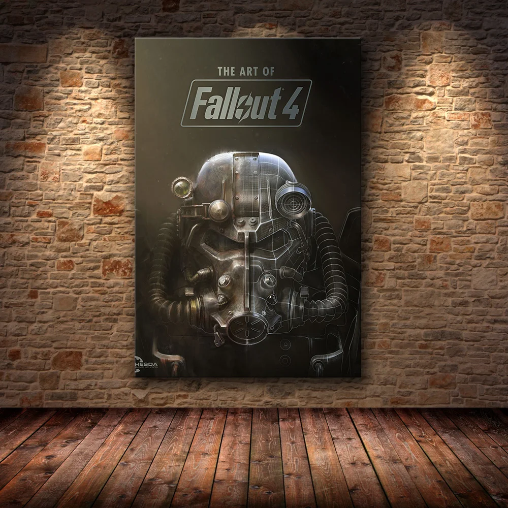Fallout 3 4 Игра плакат стены искусства холст постер и Принт Холст декоративная картина для спальни рисунок ядро наклейки на стену - Цвет: 15