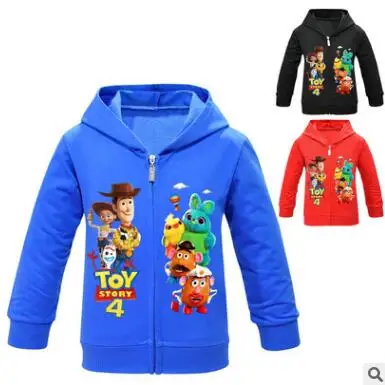 Toy Story/Детские толстовки с капюшоном для девочек; свитер с капюшоном; одежда с героями мультфильмов Базз Лайтер Вуди; Детские Новорожденные толстовки; толстовки