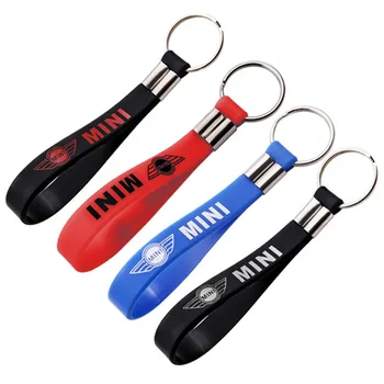 

1 pieces Silicone emblem Badge car keychain key chain for Mini Coopers Countryman clubman F54 F56 F55 F60 R60