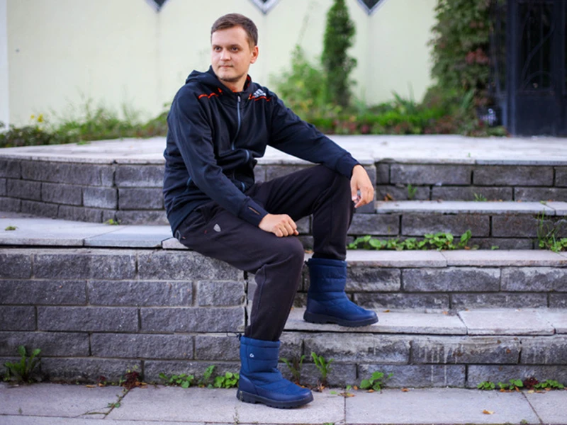 Зимние мужские ботинки; очень теплые мужские зимние ботинки на меху; уличная нескользящая обувь; Botas; модная красная женская повседневная обувь
