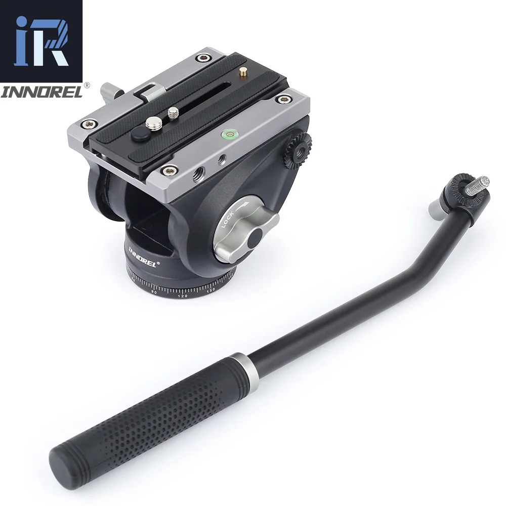 Video Fluid Head H85 CNC technology 10kg load Hydraulic Damping adjustable Tripod Heads Manfrotto 501PL Q. R. Plate for Monopod
