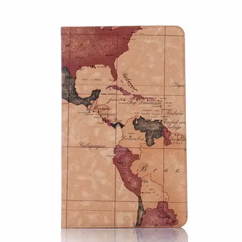 

Luxury World Map PU Leather Tablet Case for Samsung Galaxy Tab A 10.1 Inch SM-T510 SM-T515 2019 Folio Stand Cover Skin+pen