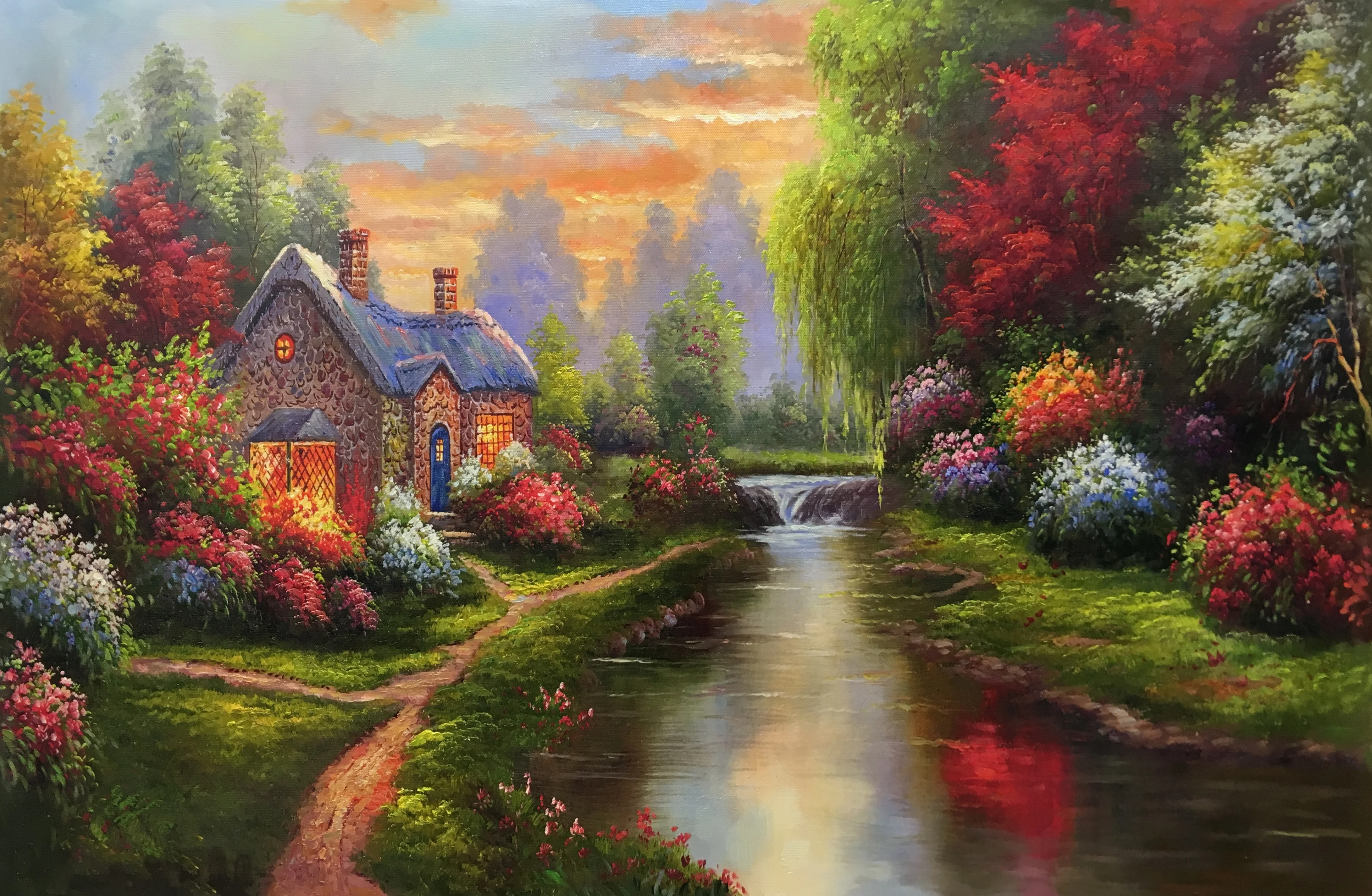 

High Quality Canvas Art Picture Print Painting Modern Landscape Oil Painting on Canvas Wall Art Picture Painting for Home Decor