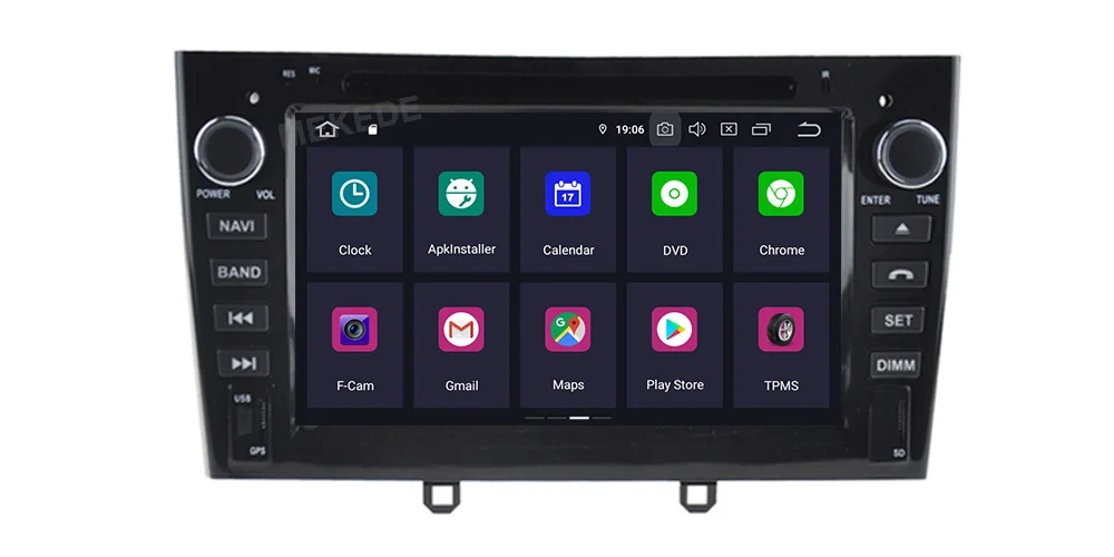 Flash Deal MEKEDE 7 inch 1024*600 8 Core Android 9.0 4G RAM 64GROM Multimedia Car dvd Player For Peugeot 308 408 with wifi radio GPS BT RDS 7
