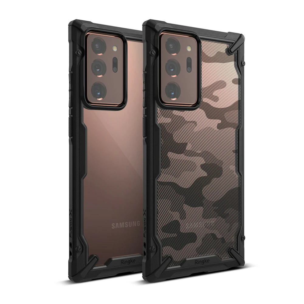 Ringke Fusion X for Galaxy Note 20 Ultra Case Shock Absorption Transparent Hard PC Back Soft TPU for Galaxy Note 20+ Cover