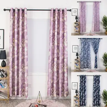 

100CM*250CM Bay Window Curtain Drape Summer Decor Gauze Tulle Home Cafe Door Hangings Panels Butterfly Window Screenings