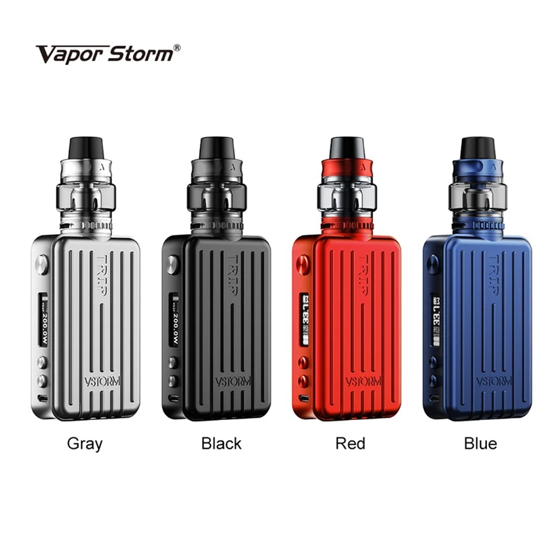 Vapor Storm Trip 200 Вт коробка мод скользящая верхняя заполнение танк дисплей TCR CCW электронная сигарета РБА Танк огромный вейп мод. Комплект