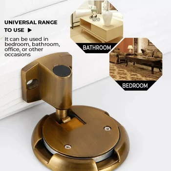 

Strong Windproof Zinc Alloy Suction Invisible Door Stopper Anti Collision Buffer Door Stops Silent Hardware