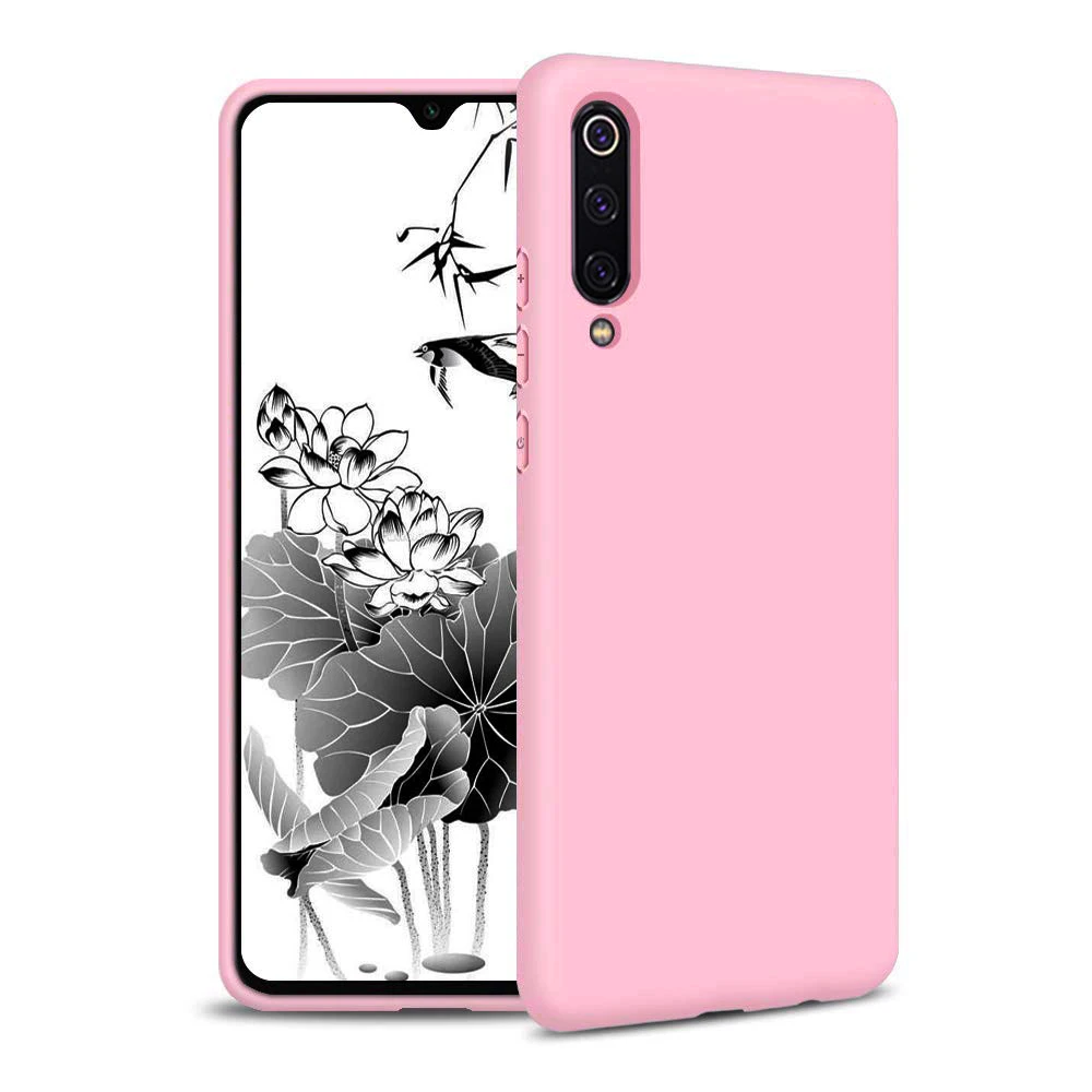 DPink Силиконовый чехол для Samsung Galaxy A50 A30 A40 A10 A20 A70 тапочки однотонного яркого A20e M20 A7 Примечание 10 S8 S9 S10 плюс S10e 5G чехол Крышка - Цвет: DPink
