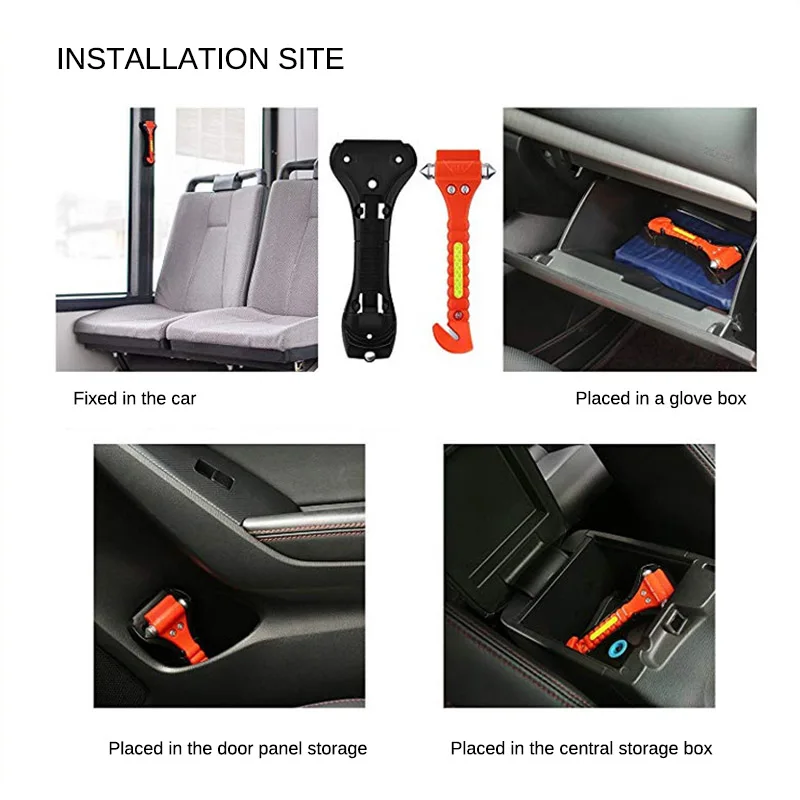 Car Safety Escape Glass Window Breaker Emergency Hammer Seat Belt Cutter Car Accessories TSH Shop