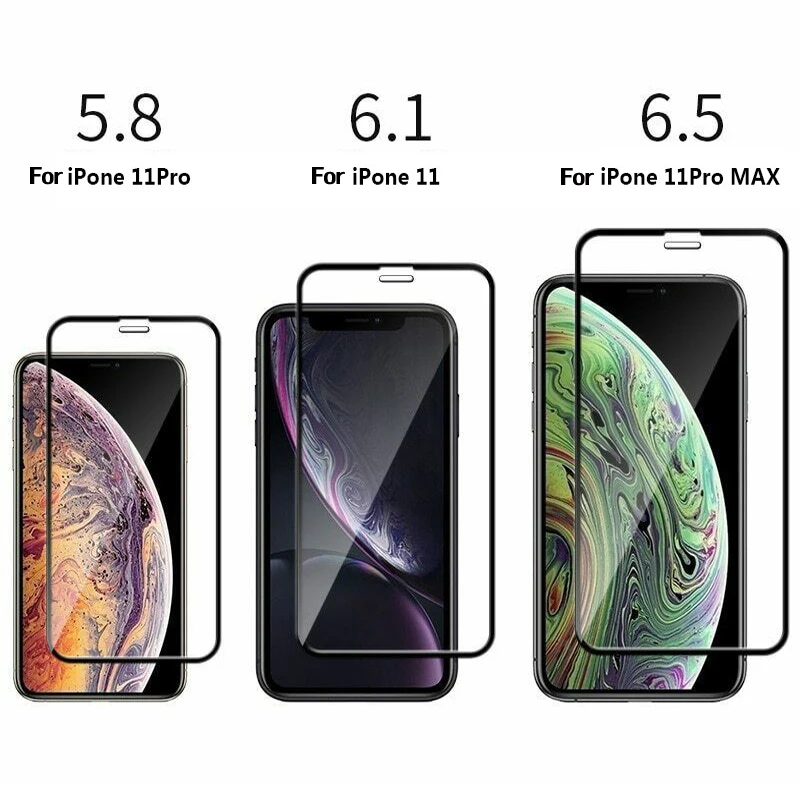 Для iPhone 11 9D закаленное стекло для X XS MAX XR пленка полный закругленный протектор