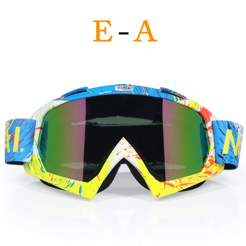 Очки для мотокросса беговые лыжи сноуборд ATV маска Oculos Gafas мотоциклетный шлем MX очки - Цвет: A1