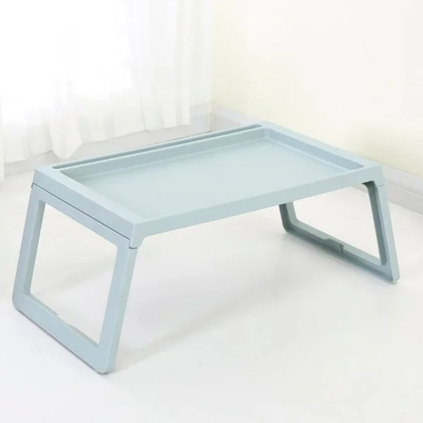 Стол для ноутбука, складной стол для студенческого общежития «ленивое» обучение, многофункциональный складной стол на кровать - Цвет: Синий