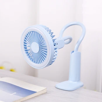

Portable USB Fan with LED Light Cooler Mini Fans Handy Clip Small Desk Desktop USB Cooling Fan 2 Speed Adjustable