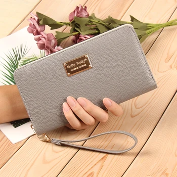 

Female Wallet PU Leather Long Purse blue/gray Famous Brand Designer Wallet Women 2020 Quality Female Purse