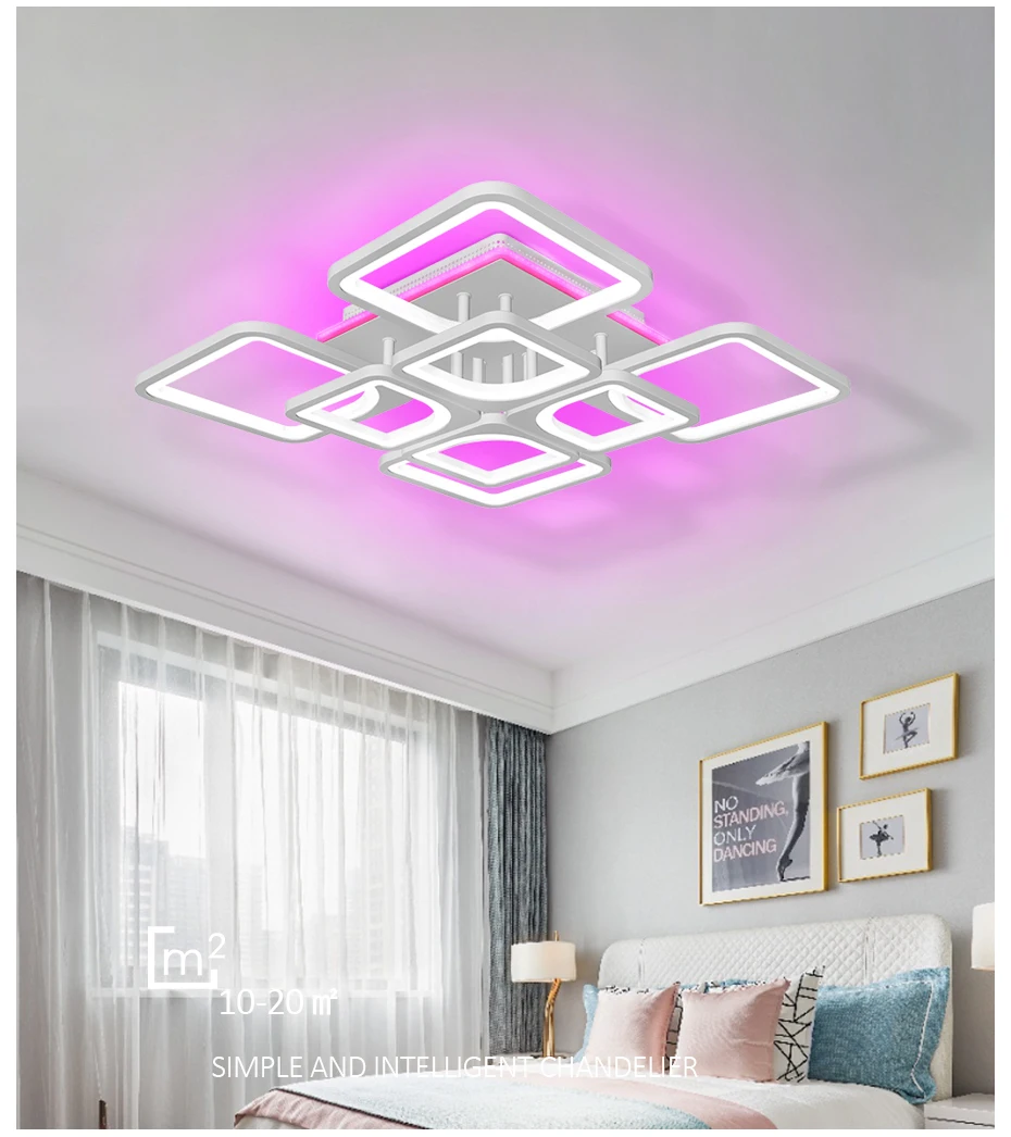 fall ceiling light Classic Upgrate Square LED Ceiling Light Home Apartment Decor For Living Room Bedroom Dining Room Dimmable 3500K-6500K ceiling lamp