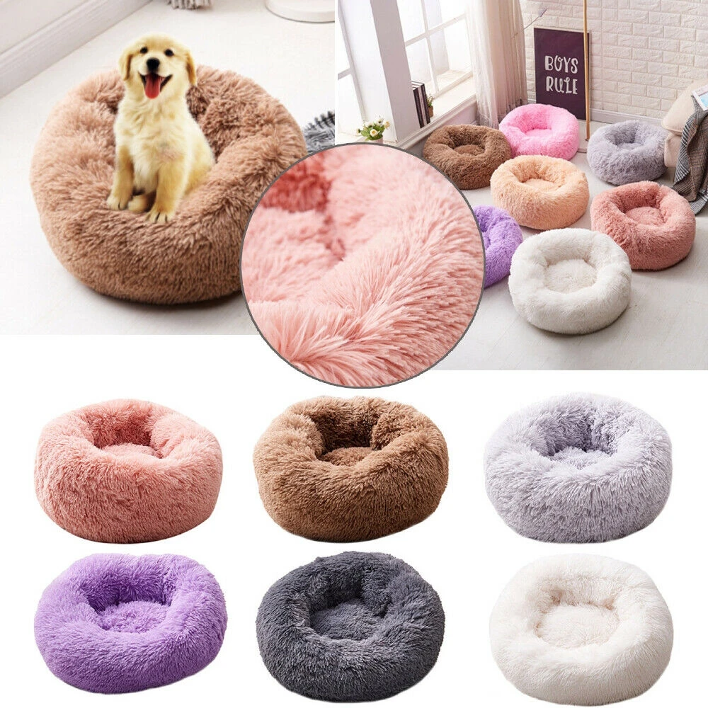 

Pet Dog Bed Warm Comfortable Donut Cushion Round Soft Mat For Small Medium Large Dogs Cats Kennel Puppy Pets Deep Sleeping House