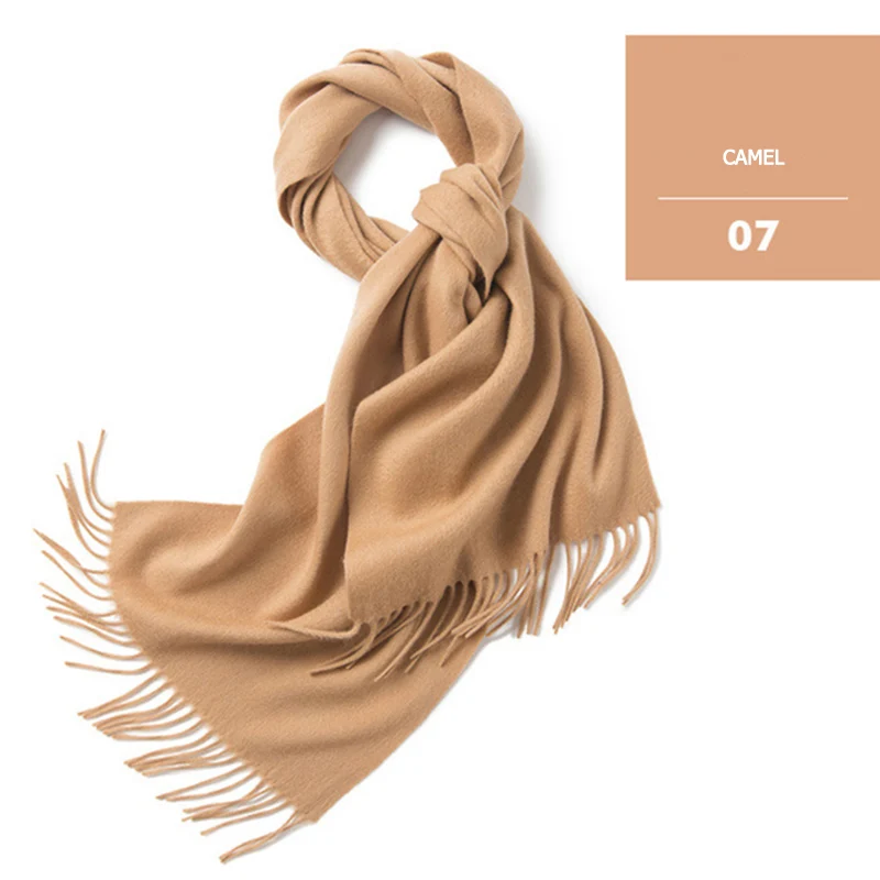 Wixra, однотонный зимний шарф, Женский тёплый платок, одноцветные шарфы, модные повседневные шарфы, кашемировые шарфы на осень и зиму - Цвет: 7 Camel