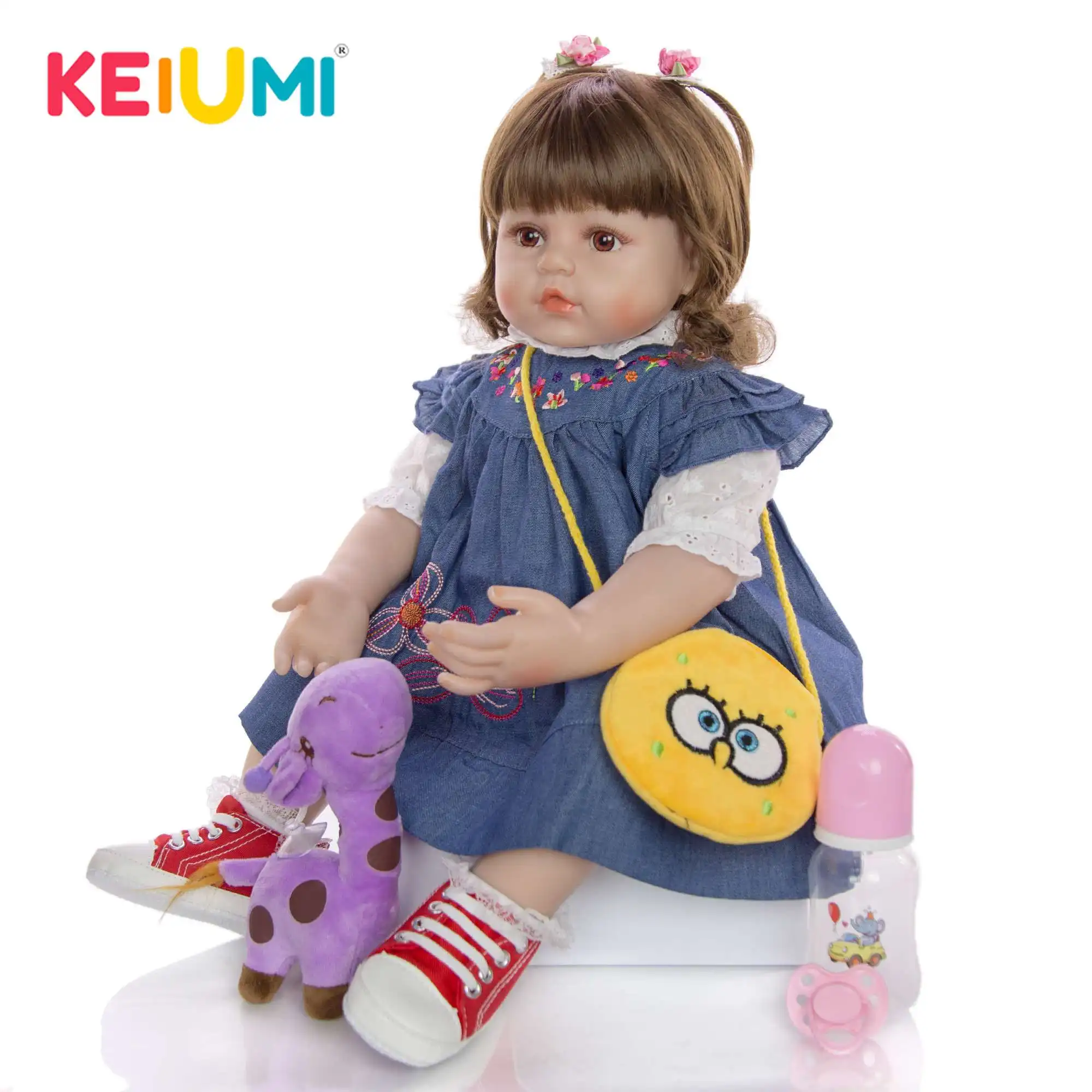 

Lovely 60 cm Reborn Toddler Dolls 24 Inch Lifelike Princess Bebes Reborn Doll For Kids Children's Day Gifts Dolls