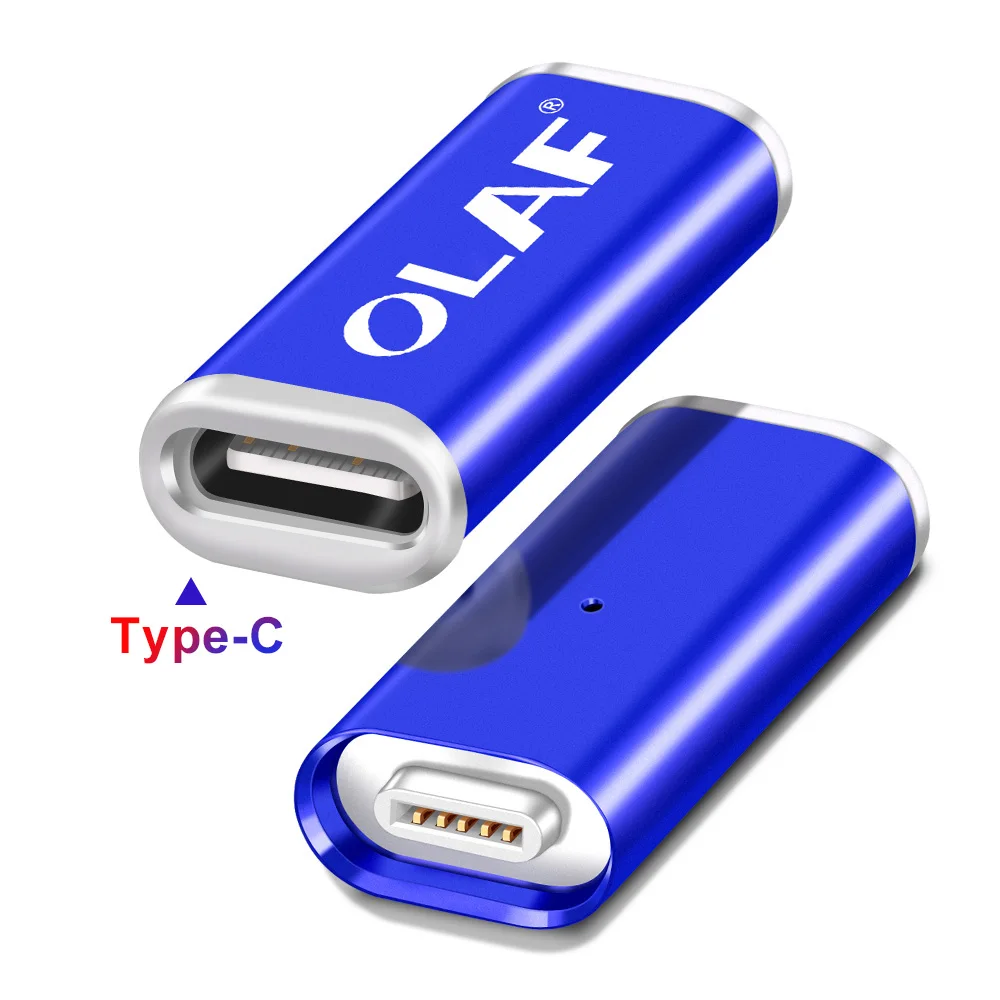 Blue Type C Магнитный адаптер USB Micro-type C/для iPhone/Micro разъем конвертер зарядное устройство USB C Android магнит адаптер для мобильного телефона - Цвет: Blue Type C