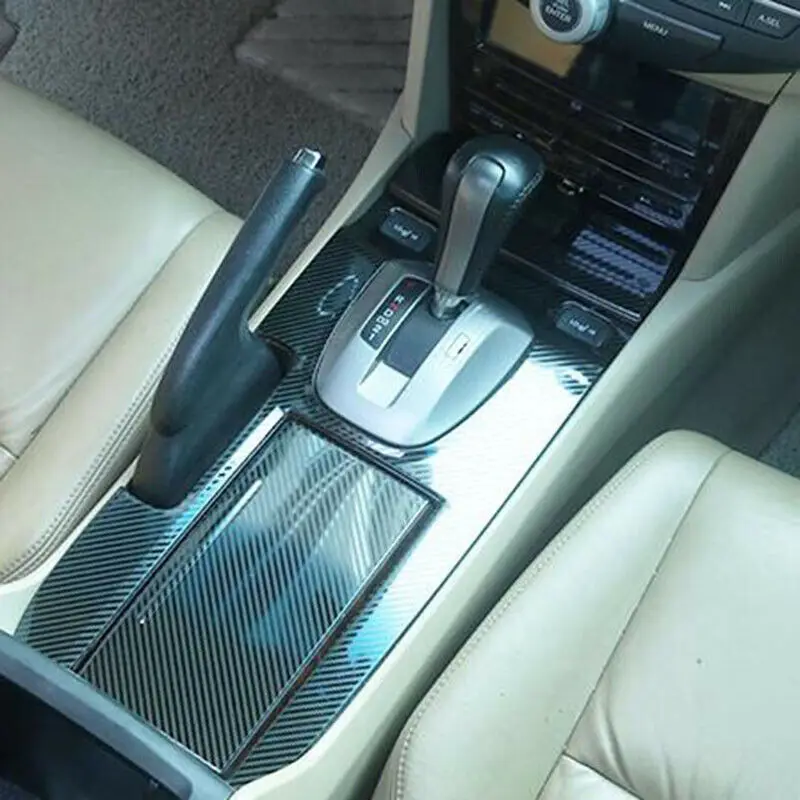 Подходит для Honda Accord 2008 2009 2010 2011 2012 углеродное волокно внутренняя коробка переключения передач панель Крышка