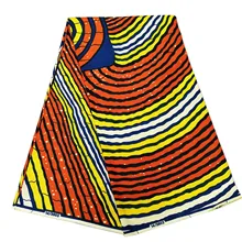 Хлопок настоящий шотландский вощеный хлопок стиль ткани Анкара ткань Африканская настоящая восковая печать V 764