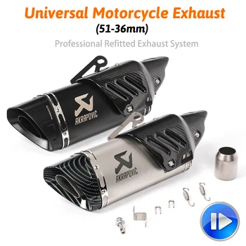 

Motorcycle Exhaust Escape For R1 R6 R3 Z900 KTM390 K8 Modified Uiversal Motorbike Laser Scooter Carbon Muffler Sticker