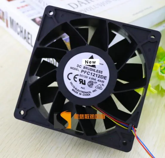 

For Delta PFC1212DE 6C1M DC 12V 4.80A 120x120x38mm Server Cooling Fan